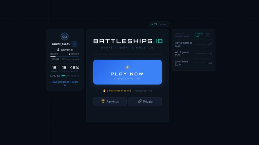 Screenshot of Battleships.io